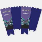 Cheerleader in Paarse, Blauwgroen en zwarte kleure Bedankdoosjes (Ongevouwen)