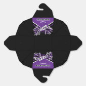 Cheerleader in Paarse, Wit en Zwart Bedankdoosjes (Ongevouwen)