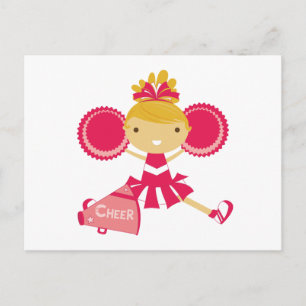 Cheerleader in Red Briefkaart