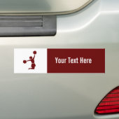 Cheerleader in Silhouette Bumpersticker (Op auto)