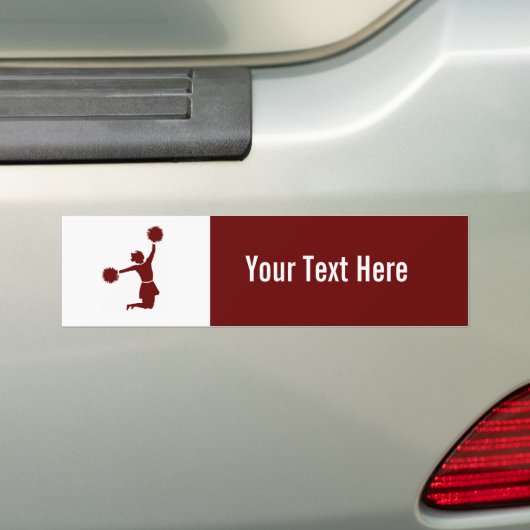 Cheerleader in Silhouette Bumpersticker (Op auto)
