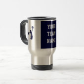 Cheerleader in Silhouette Jumping Travel Mug Reisbeker (Voorkant links)