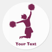 Cheerleader in Silhouette Sticker Sheets (Voorkant)