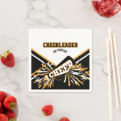 Cheerleader in White, Gold en Black Servetten (Insitu)