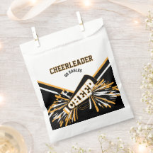 Cheerleader in Wit, Goud en Zwart