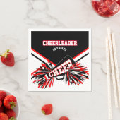 Cheerleader in wit, rood en zwart servet (Insitu)