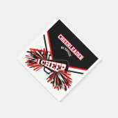 Cheerleader in wit, rood en zwart servet (Hoek)