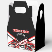 Cheerleader in zwart, wit en rood bedankdoosjes (Open)