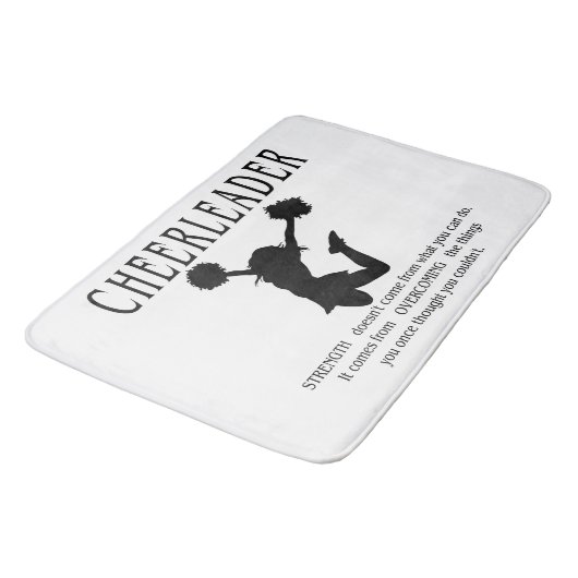 Cheerleader inspirerend Quote Badmat (Gekanteld)