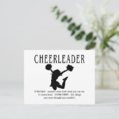Cheerleader inspirerend Quote Briefkaart (Staand voorkant)