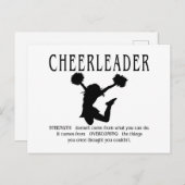Cheerleader inspirerend Quote Briefkaart (Voorkant / Achterkant)