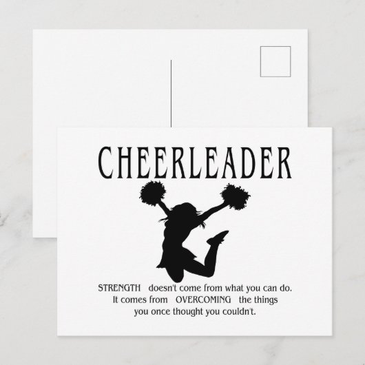 Cheerleader inspirerend Quote Briefkaart (Voorkant / Achterkant)