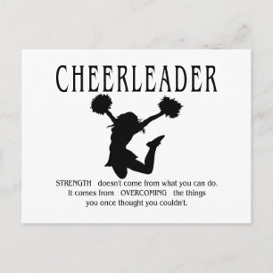 Cheerleader inspirerend Quote Briefkaart