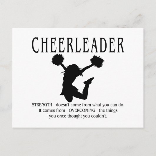 Cheerleader inspirerend Quote Briefkaart (Voorkant)