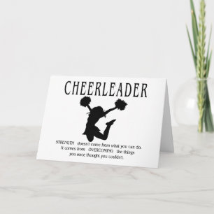 Cheerleader inspirerend Quote Kaart