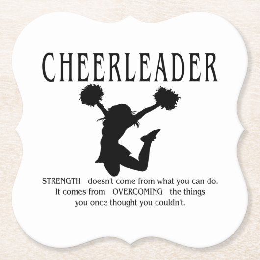 Cheerleader inspirerend Quote Kartonnen Onderzetters (Voorkant)