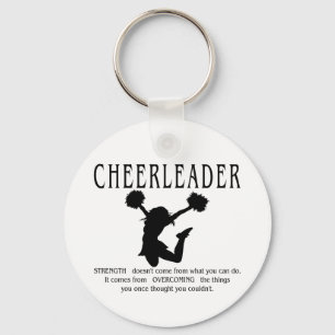 Cheerleader inspirerend Quote Sleutelhanger