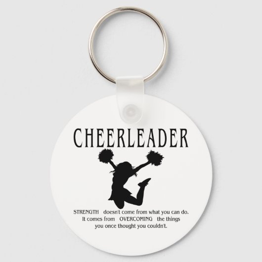 Cheerleader inspirerend Quote Sleutelhanger (Voorkant)