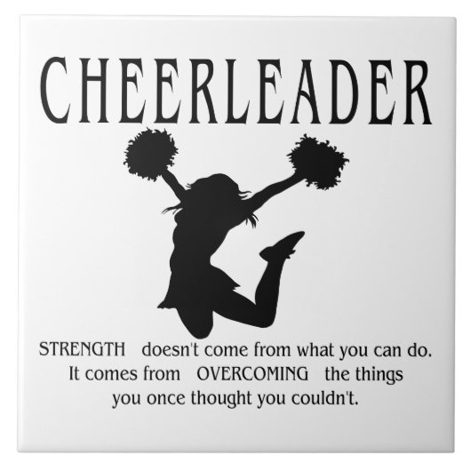 Cheerleader inspirerend Quote Tegeltje (Voorkant)
