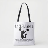 Cheerleader inspirerend Quote Tote Bag (Voorkant)