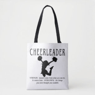 Cheerleader inspirerend Quote Tote Bag