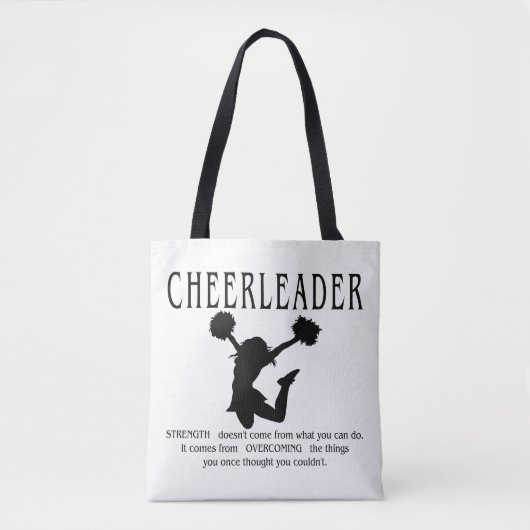 Cheerleader inspirerend Quote Tote Bag (Voorkant)