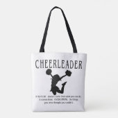 Cheerleader inspirerend Quote Tote Bag (Achterkant)