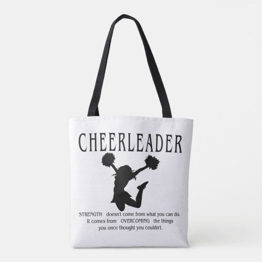 Cheerleader inspirerend Quote Tote Bag (Achterkant)