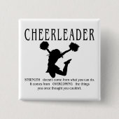 Cheerleader inspirerend Quote Vierkante Button 5,1 Cm (Voorkant)