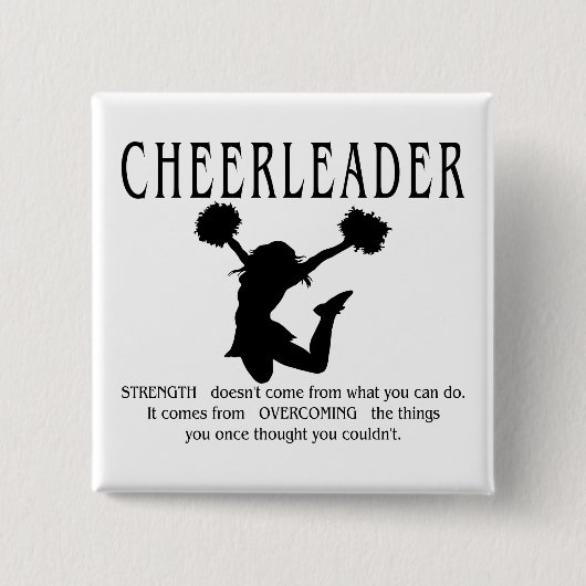 Cheerleader inspirerend Quote Vierkante Button 5,1 Cm (Voorkant)