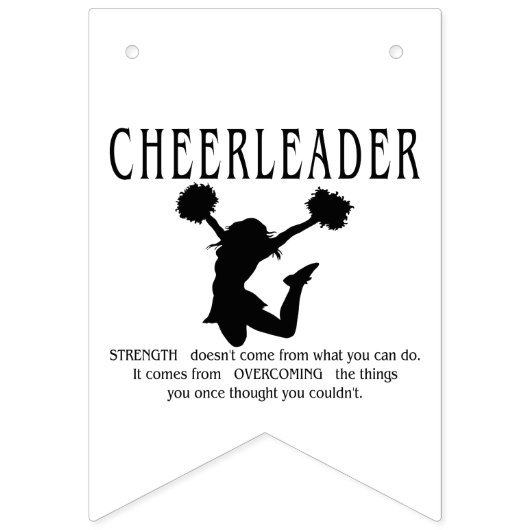 Cheerleader inspirerend Quote Vlaggetjes (Tweede vlag)