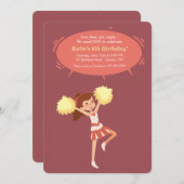 Cheerleader Invitation Kaart (Voorkant / Achterkant)