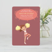Cheerleader Invitation Kaart (Staand voorkant)