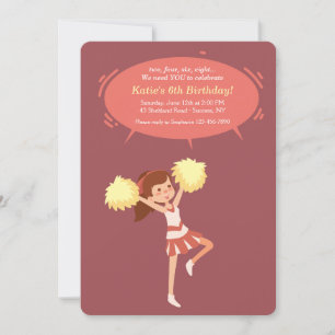 Cheerleader Invitation Kaart