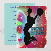 Cheerleader JE WORDT GEÏNVITEERD Kaart (Voorkant / Achterkant)