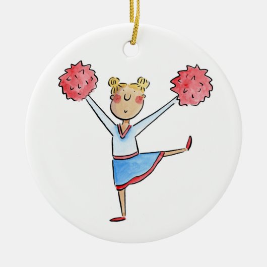 Cheerleader Keramisch Ornament (Voorkant)