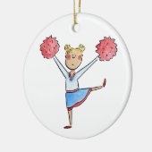 Cheerleader Keramisch Ornament (Links)