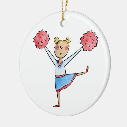 Cheerleader Keramisch Ornament (Links)
