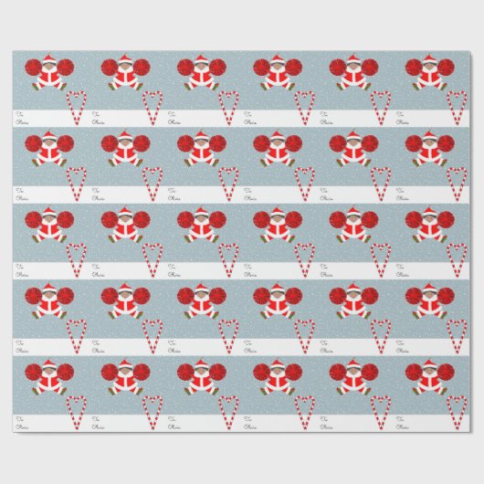 Cheerleader Kerstfeestdag Gift Cadeaupapier (Vlak)