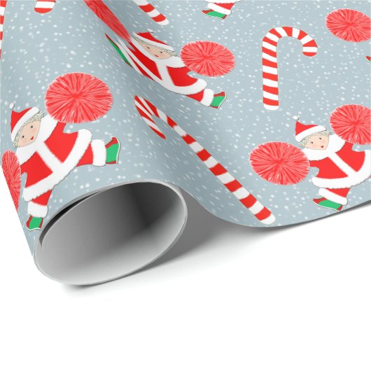 Cheerleader Kerstfeestdag Gift Cadeaupapier (Rol Hoek)