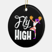 Cheerleader kerstornament Cheerleading Favor Keramisch Ornament (Links)