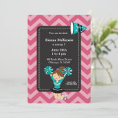 Cheerleader, kies uw eigen achtergrondkleur kaart (Staand voorkant)