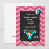 Cheerleader, kies uw eigen achtergrondkleur kaart (Voorkant / Achterkant)