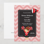 Cheerleader, kies uw eigen achtergrondkleur kaart (Voorkant / Achterkant)