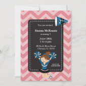 Cheerleader, kies uw eigen achtergrondkleur kaart (Voorkant)