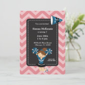 Cheerleader, kies uw eigen achtergrondkleur kaart (Staand voorkant)