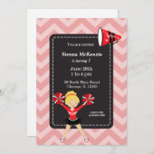 Cheerleader, kiest uw eigen kleur als achtergrond kaart (Voorkant / Achterkant)