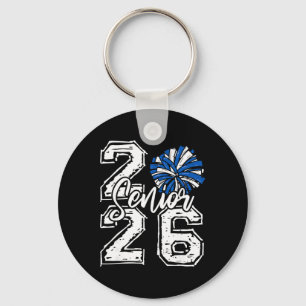 Cheerleader Klas van 2026 Senior 2026 Blauwe Pom P Sleutelhanger