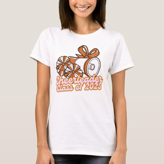 Cheerleader Klasse van 2025 Senior Jaar T-shirt (Voorkant)