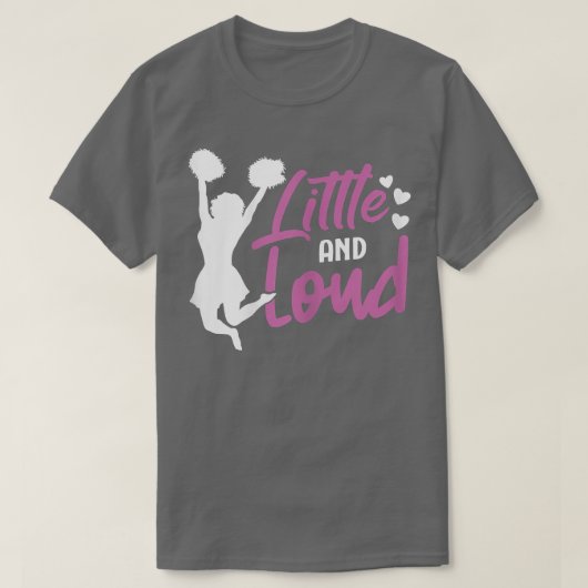 Cheerleader Little and Loud Cute Cheerleading Chee T-shirt (Design voorkant)